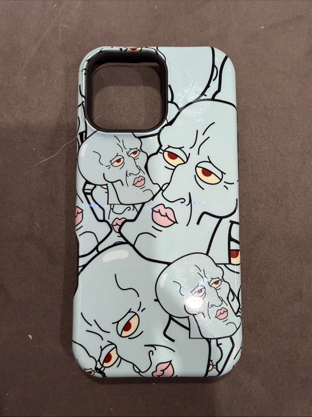 SpongeBob SquarePants Squidward IPhone 16 pro max hard Case with Graphic Faces